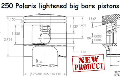 You are currently viewing 250 Polaris Lightened Big Bore Pistons